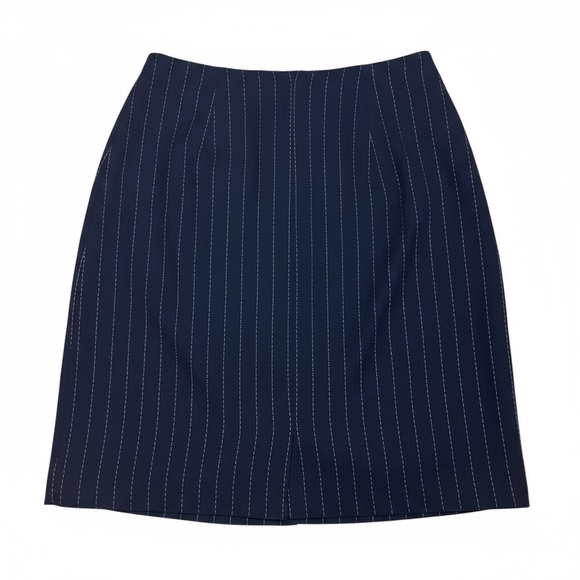 Hillard & Hanson Navy Pinstripe Pencil Skirt Women’s Size 6 Career Office - Picture 2 of 3